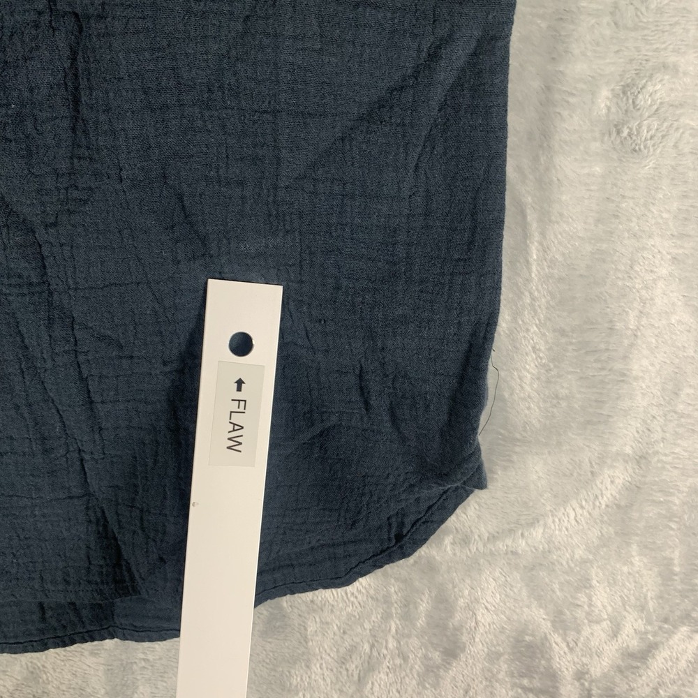Faherty Women's Top Dream Gauze Desmond Navy 100% Organic Cotton XS Button Up - Picture 10 of 11